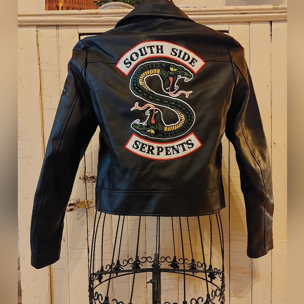 Riverdale "South Side Serpents" PU leather motorcycle jacket